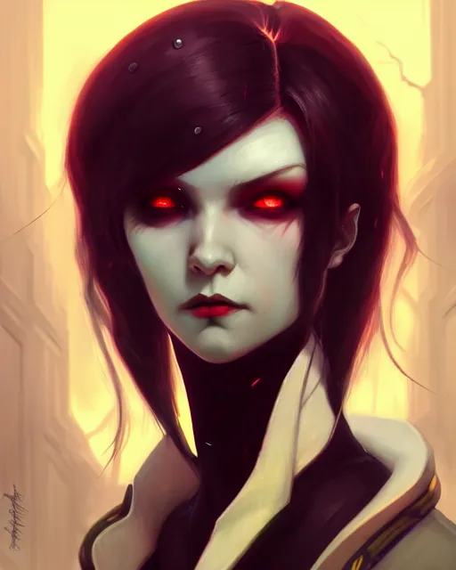 Prompt: dark vampire, character portrait, concept art, painterly, fanart, highly detailed in the style of overwatch by ilya kuvshinov and gustave dore, wenjun lin,