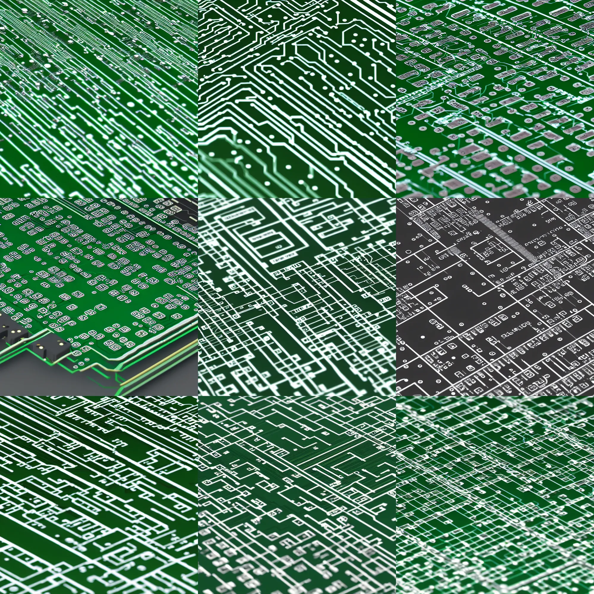 Prompt: 3D render of a circuit board