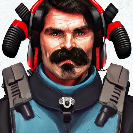 Image similar to dr disrespect as an apex legends character