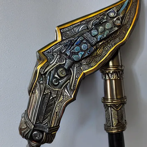 Image similar to ornate bismuth longsword