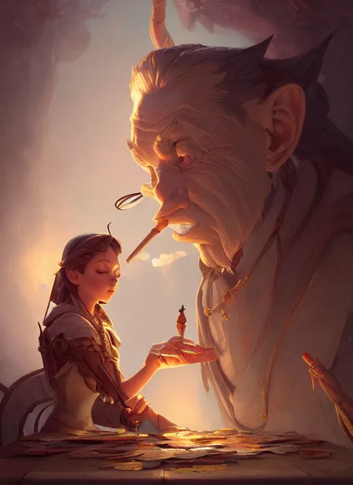 Prompt: pinocchio, d & d, fantasy, intricate, elegant, highly detailed, digital painting, artstation, concept art, matte, sharp focus, illustration, hearthstone, art by artgerm and greg rutkowski and alphonse mucha