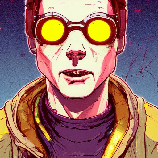 Image similar to a study of cell shaded portrait of marty mcfly as Borderlands 3 concept art, llustration, post grunge, concept art by josan gonzales and wlop, by james jean, Victo ngai, David Rubín, Mike Mignola, Laurie Greasley, highly detailed, sharp focus, alien, Trending on Artstation, HQ, deviantart, art by artgem