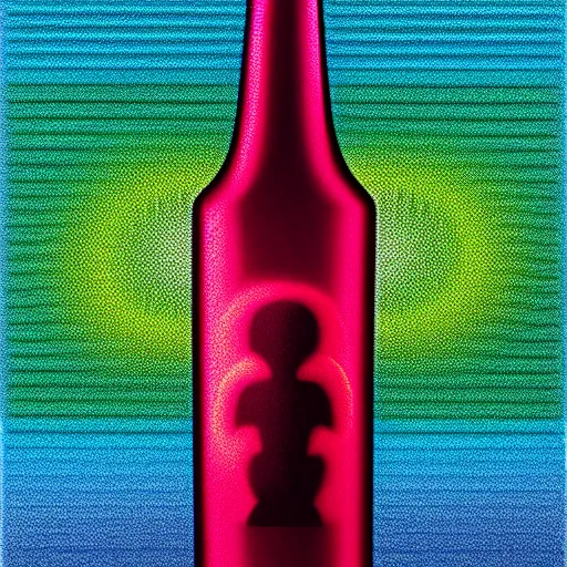 Image similar to beer bottle by shusei nagaoka, kaws, david rudnick, airbrush on canvas, pastell colours, cell shaded, 8 k