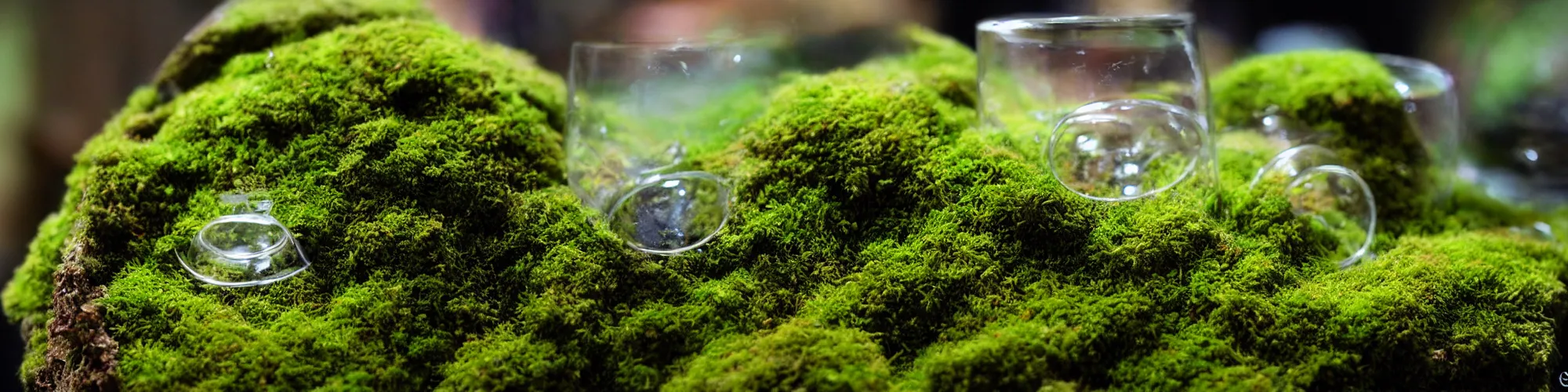 Image similar to moss terrarium, georgia o'keeffe, beautiful, bokeh