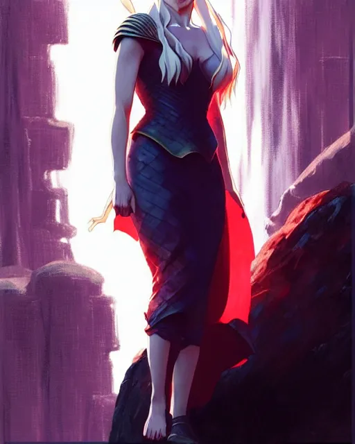 Prompt: daenerys targaryen | | very very anime!!!, fine - face, smiling, realistic shaded perfect face, fine details. anime. realistic shaded lighting poster by ilya kuvshinov katsuhiro otomo ghost - in - the - shell, magali villeneuve, artgerm, jeremy lipkin and michael garmash and rob rey