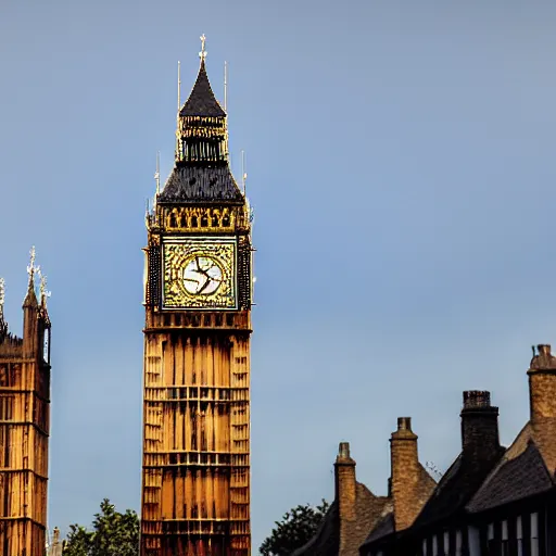 Prompt: Photo of the Big Ben finally hatching to reveal its true form: Optimus prime