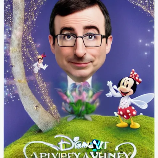 Prompt: John Oliver is a fairy, disney, Full shot, 4k, award winning on DeviantArt