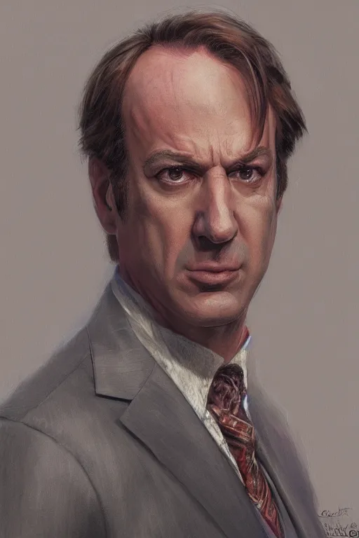 Prompt: Saul Goodman, closeup character portrait art by Donato Giancola, Craig Mullins, digital art, trending on artstation