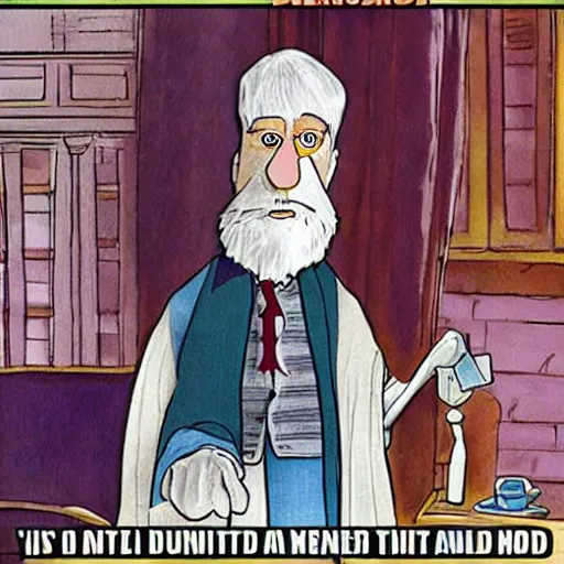 Prompt: Albus Dumbledore depicted as a muppet