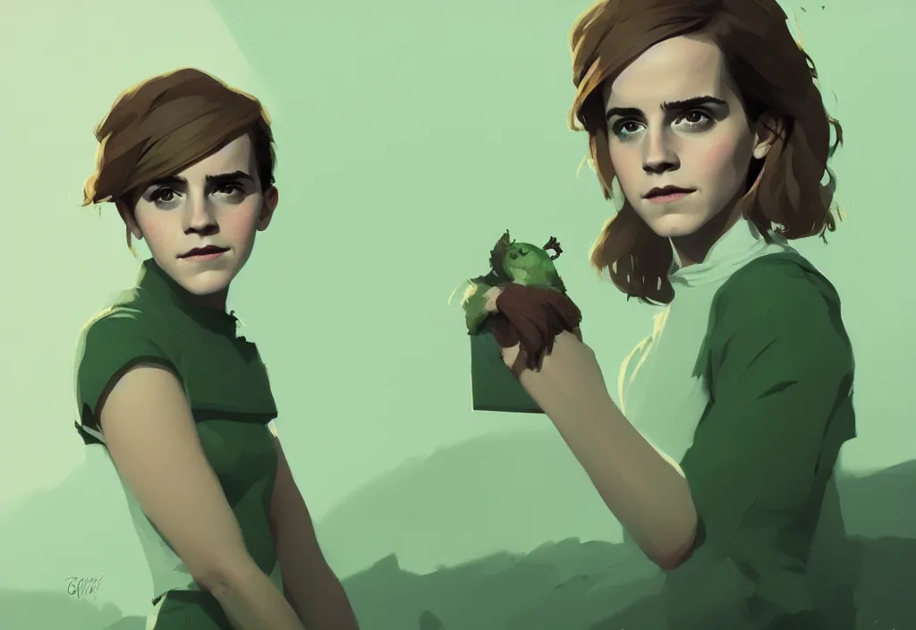 Prompt: emma watson a president of the united states, fantasy, by atey ghailan, by greg rutkowski, by greg tocchini, by james gilleard, by joe gb fenton, dynamic lighting, gradient light green, brown, blonde cream, salad and white colors in scheme, grunge aesthetic