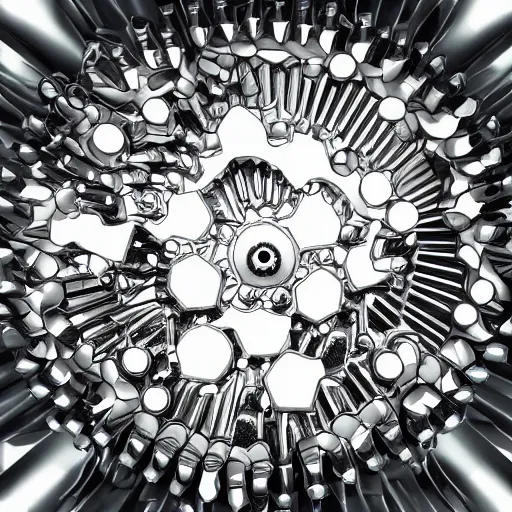 Image similar to Ferrofluid spikes, evil nanobot, organic liquid metal, alien bioweapon, generative spike technology, mechanical morph engine, gears of death, conspiracy theory, needles