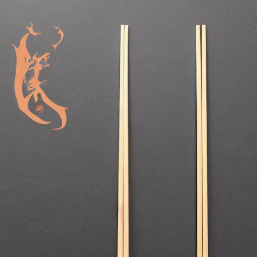 Prompt: chopsticks designed like dragons