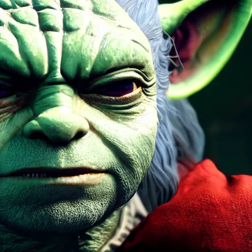 Prompt: Yoda in The Witcher 3 video game, highly detailed, high quality, HD, 4K, trending