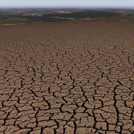 Image similar to britain in a drought realistic 4 k