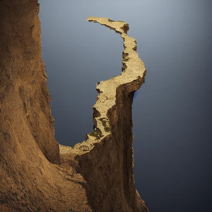 Prompt: , cliffs of polished gold mirror, escher, rothko, by erik johansson