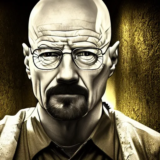 Prompt: Walter white hiding in a sewer, photorealistic, 4k