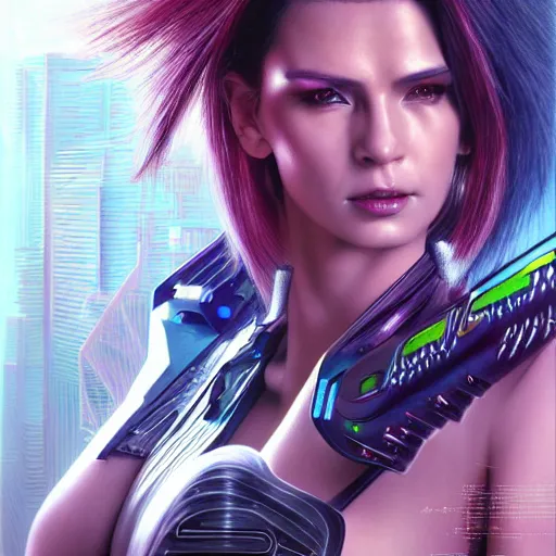 Prompt: cyberpunk 2 0 7 7 female character, futuristic, art by peter lloyd, 1 9 8 0's art, airbrush style, art by hajime sorayama,, intricate, elegant, sharp focus, illustration, highly detailed, concept art fantasy, highly detailed, digital painting, trending on artstation, award winning, concept art, sharp focus h 8 0 0