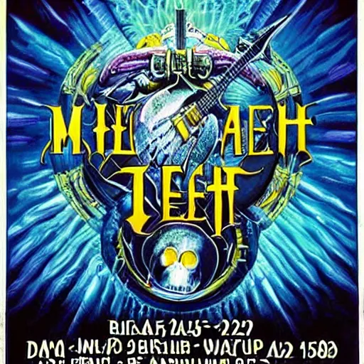 Image similar to megadeath band, concert poster,