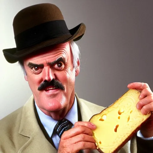 Image similar to john cleese as an edamer cheese