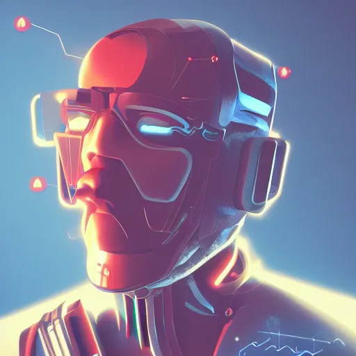 Prompt: cyberpunk william the silent as the leader of a futuristic communist society, cybernetics, sharp lines, digital, artstation, colored in