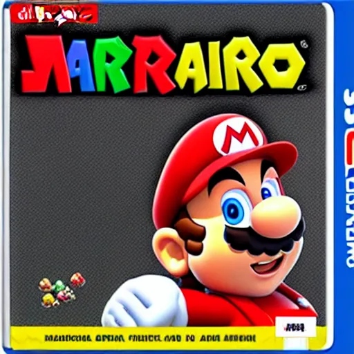 Image similar to Mario with gun on the cover of Super Mario Warzone, Nintendo DS, 2005, cover art