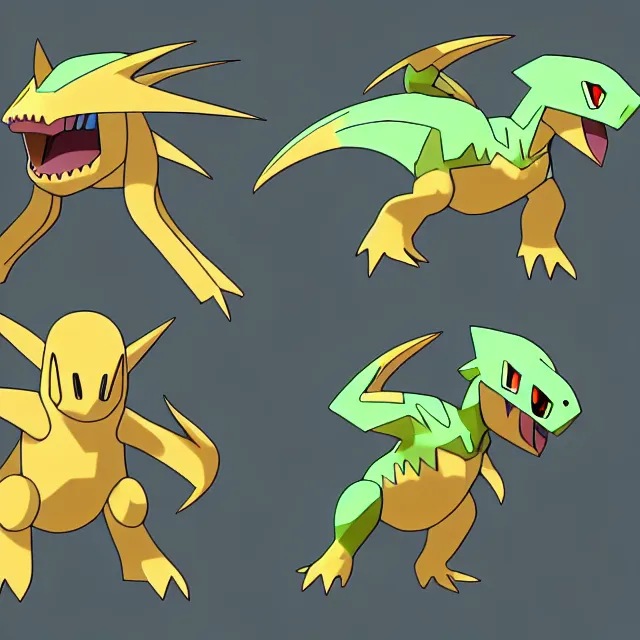 Image similar to a paleontology themed pokemon, earth / fighting type, animation design, official media, 5 k