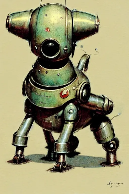 Image similar to (((((1950s retro robot dog . muted colors.))))) by Jean-Baptiste Monge !!!!!!!!!!!!!!!!!!!!!!!!!!!