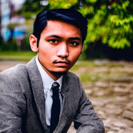 Image similar to outdoor portrait of a young man whose face looks exactly like jose rizal, 3 0 years old wearing modern clothes, photo taken in 2 0 2 0, detailed, award winning photography