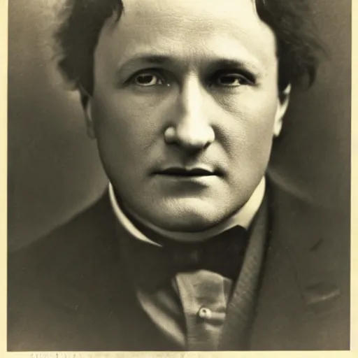 Image similar to portrait photography of harry houdini