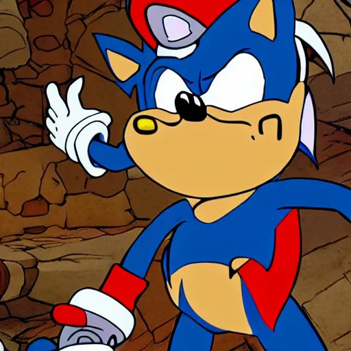 Sonic the hedgehog, in a screenshot of Family Guy, Stable Diffusion