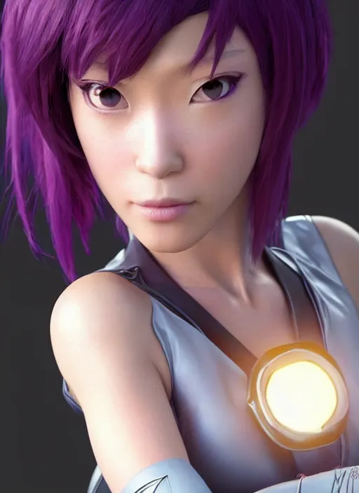 Image similar to weta disney pixar movie still portrait photo of motoko kusanagi the major ghost in the shell : : as cyborg woman by pixar : : by weta, wlop, ilya kuvshinov, rossdraws, artgerm, maxim cover, octane render, anime, octane render, 3 d, volumetric lighting, anti aliasing, raytracing : :