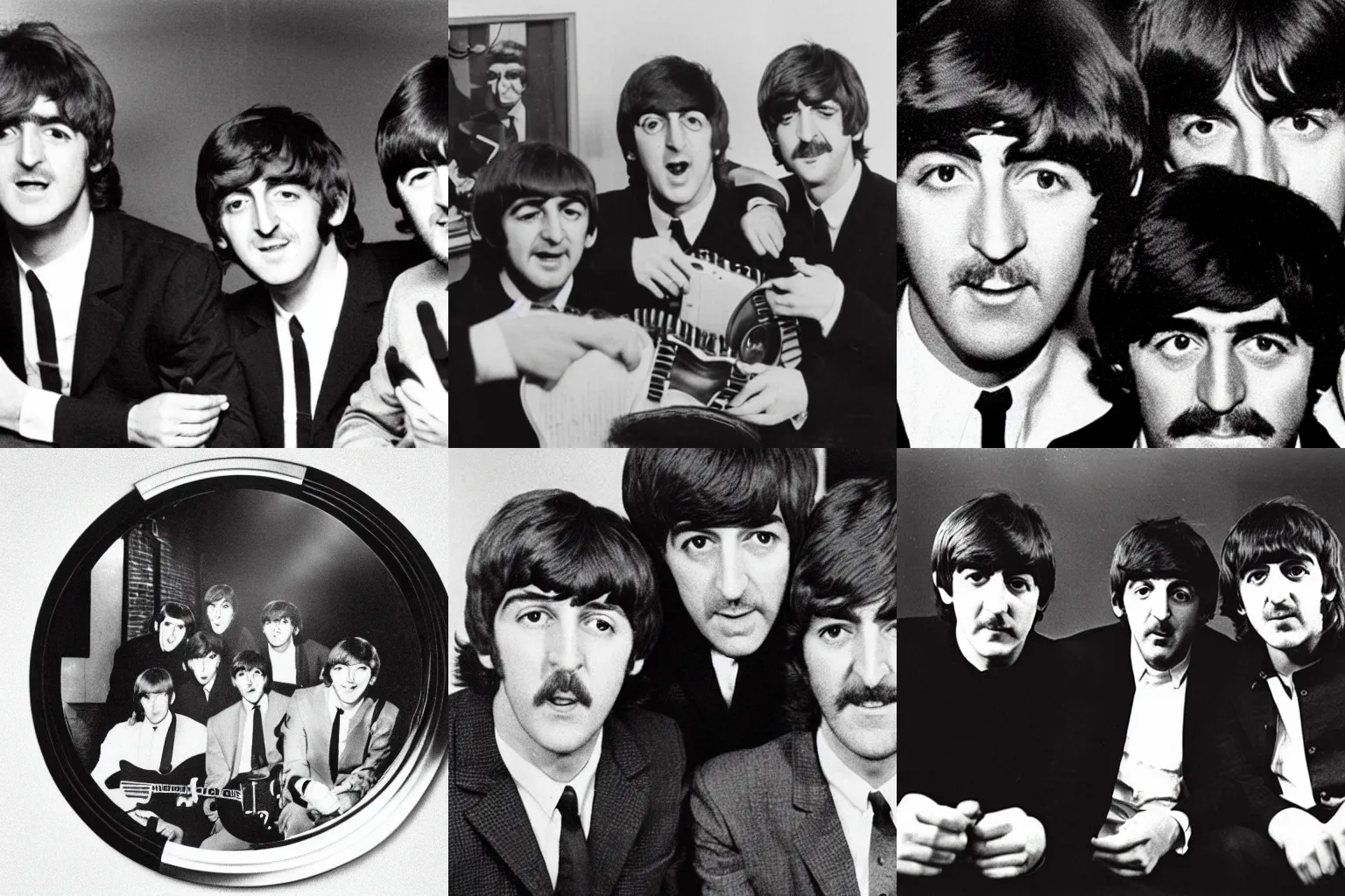 Prompt: Close-up photograph of The Beatles lost record