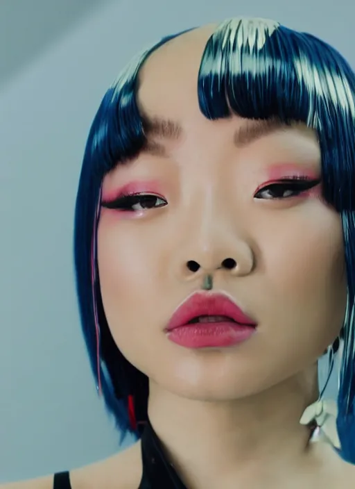 Image similar to rina sawayama winning a grammy award, red weapon 8 k s 3 5, cooke anamorphic / i lenses, highly detailed, cinematic lighting