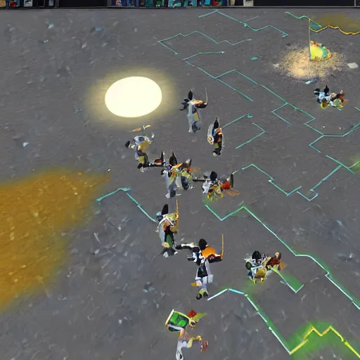 Prompt: The moon landing in the style of RuneScape