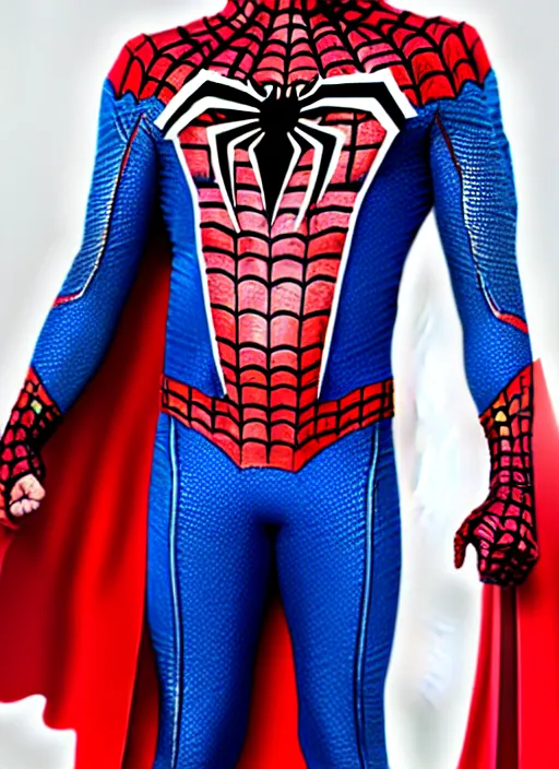 Image similar to superhero outfit inspired by spiderman and doctor strange