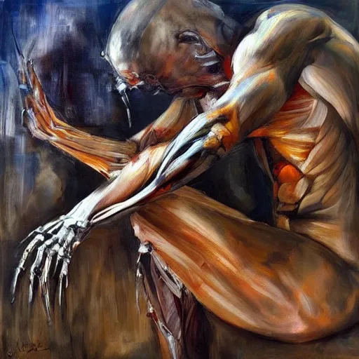 Image similar to gestures, bones, muscles, fingers composition abstract, magical, realism, by seveso, asencio, baars