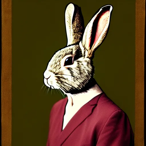 Prompt: portrait of a rabbit king