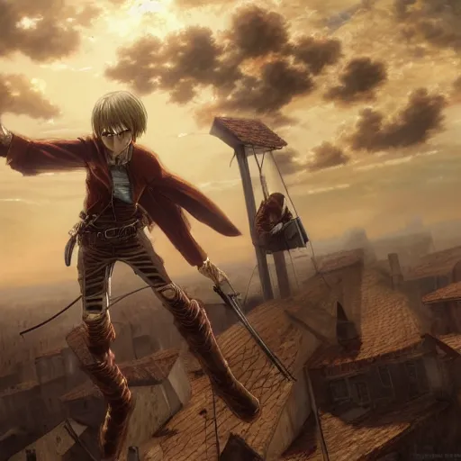 attack on titan concept art, detailed oil painting, | Stable Diffusion ...