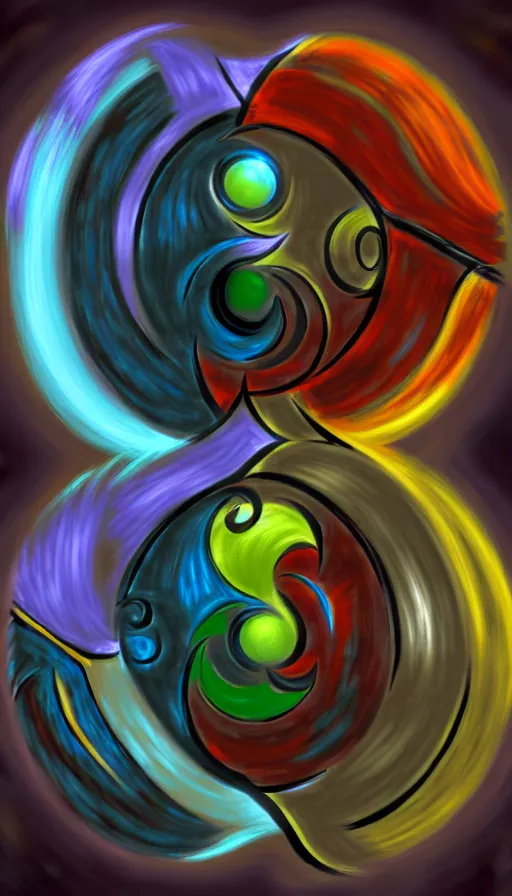 Image similar to Abstract representation of ying Yang concept, from WOW