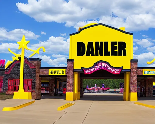 Prompt: Dollar General themed theme park, in South Dakota