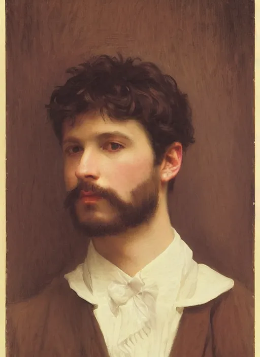 Image similar to closeup portrait of a handsome man, bouguereau : 1 0, leyendecker : 2 5, alma tadema : 1 0, john singer sargent : 1 5