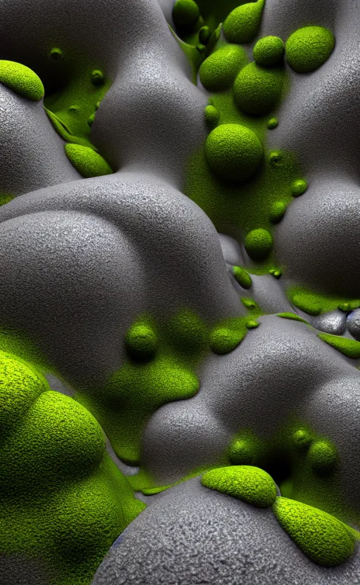 Image similar to highly detailed ultra sharp 3 d render cinematic composition of a smooth ceramic porcelain biomorphic magnolia stone nebula fluid fractal sci - fi surreal architecture landscape, granite, metallic, magnesium, marble, moss and lichen, vincent callebaut composition, mamou - mani, archviz, beautiful lighting, 8 k, unreal engine, hdr,