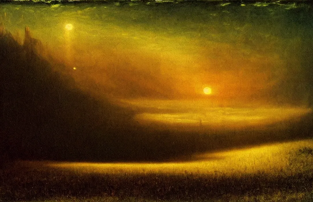 Image similar to the curve of a line can convey energy queen of heaven painting by albert bierstadt intact flawless ambrotype from 4 k criterion collection remastered cinematography gory horror film, ominous lighting, evil theme wow photo realistic postprocessing rising up out of marshes divisionism painting by caspar david frederich