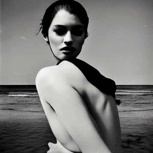 Image similar to a portrait of a character in a scenic environment by Richard Avedon