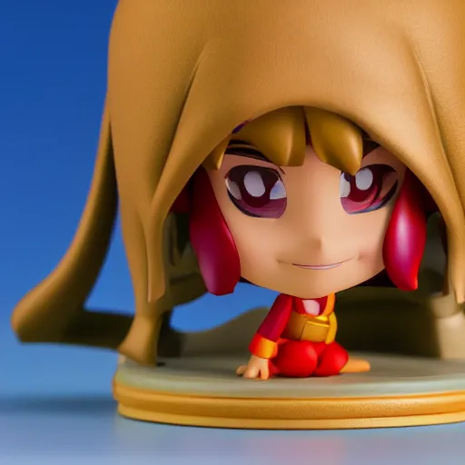 Image similar to side view of disney and pixar aladdin as nendoroid, side view, 8 k hd dof, kodak film,