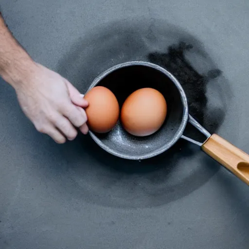 Prompt: cooking an egg on the hot concrete, hyper realistic, 4 k,