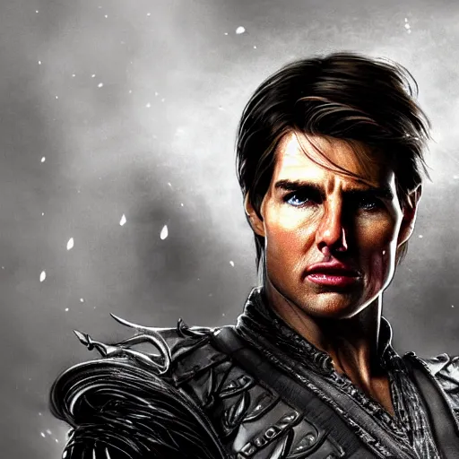 Image similar to Tom Cruise as a table, high resolution fantasy concept art, realistic, intricate details, soft lighting