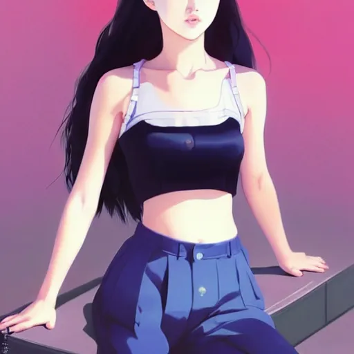 Image similar to a beautiful young japanese natalie portman alluring instagram model in crop top, by ilya kuvshinov and artgerm, aesthetic, gorgeous, alluring, attractive, gapmoe yandere grimdark, trending on pixiv fanbox, painted by greg rutkowski makoto shinkai takashi takeuchi studio ghibli, akihiko yoshida