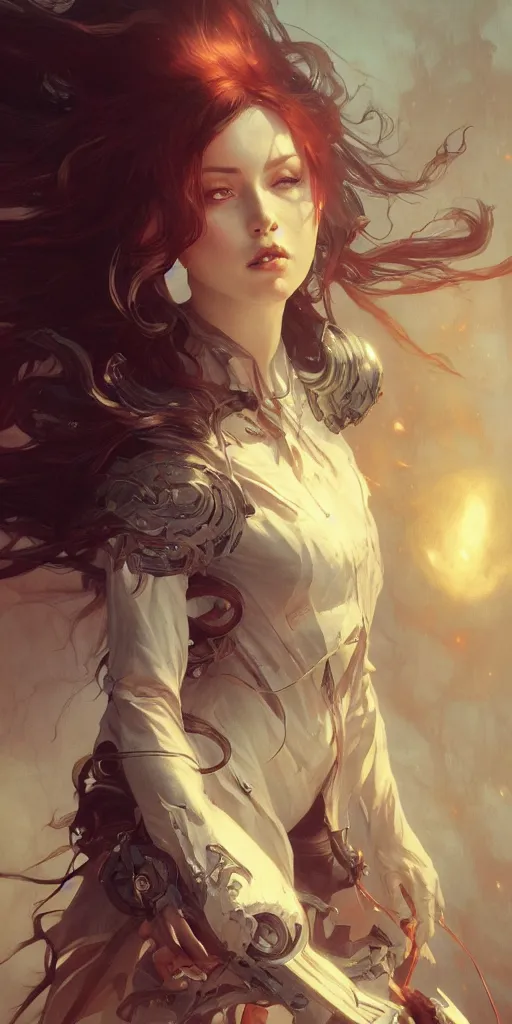 Image similar to Death is swallowed up in victory, artwork by artgerm, D&D, fantasy, highly detailed, digital painting, artstation, smooth, sharp focus, art by greg rutkowski and alphonse mucha