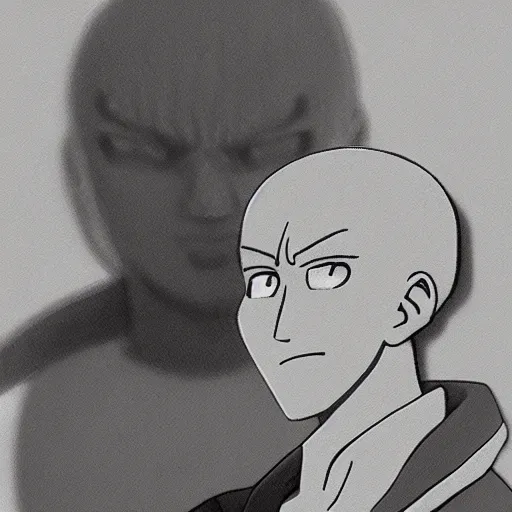 Image similar to portrait of bored saitama, meme